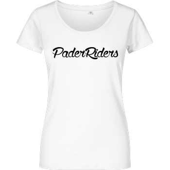 PaderRiders PaderRiders - Script Logo T-Shirt Damenshirt weiss