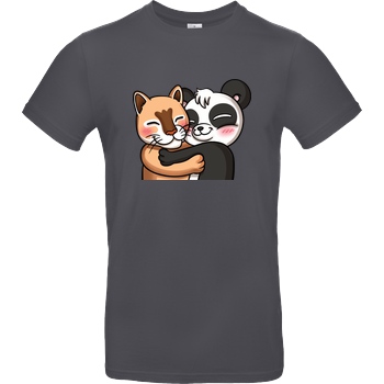 PandaAmanda PandaAmanda - Hug T-Shirt B&C EXACT 190 - Dark Grey