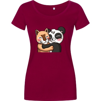 PandaAmanda PandaAmanda - Hug T-Shirt Damenshirt berry
