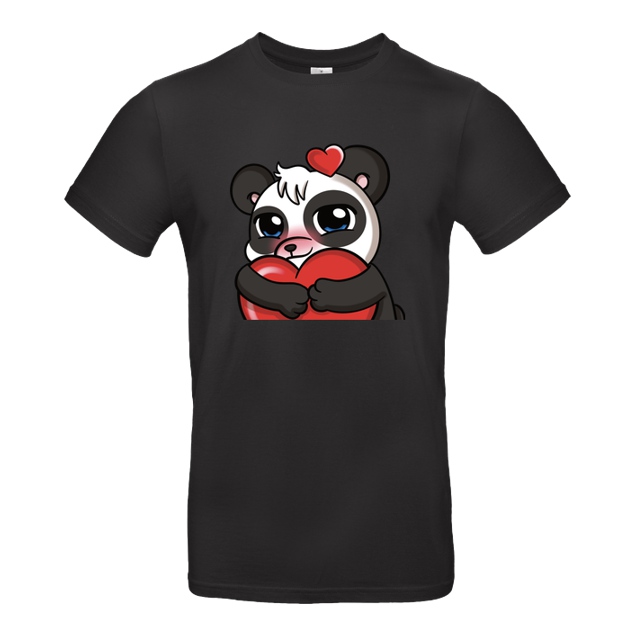 PandaAmanda - PandaAmanda - Love - T-Shirt - B&C EXACT 190 - Schwarz