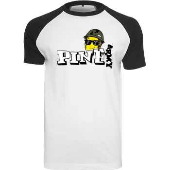 Pine Pine - Army T-Shirt Raglan-Shirt weiß