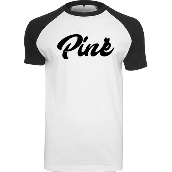 Pine Pine - Logo T-Shirt Raglan-Shirt weiß