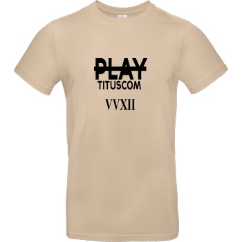playtituscom playtituscom - VVXII T-Shirt B&C EXACT 190 - Sand
