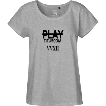 playtituscom playtituscom - VVXII T-Shirt Fairtrade Loose Fit Girlie - heather grey