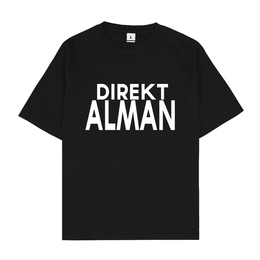 playtituscom playtituscom - Direkt Alman T-Shirt Oversize T-Shirt - Schwarz