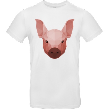 Porkchop Media Porkchop Media - Polypig T-Shirt B&C EXACT 190 - Weiß