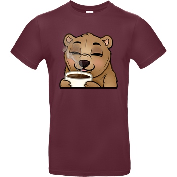 Powie Powie - Kaffee T-Shirt B&C EXACT 190 - Bordeaux
