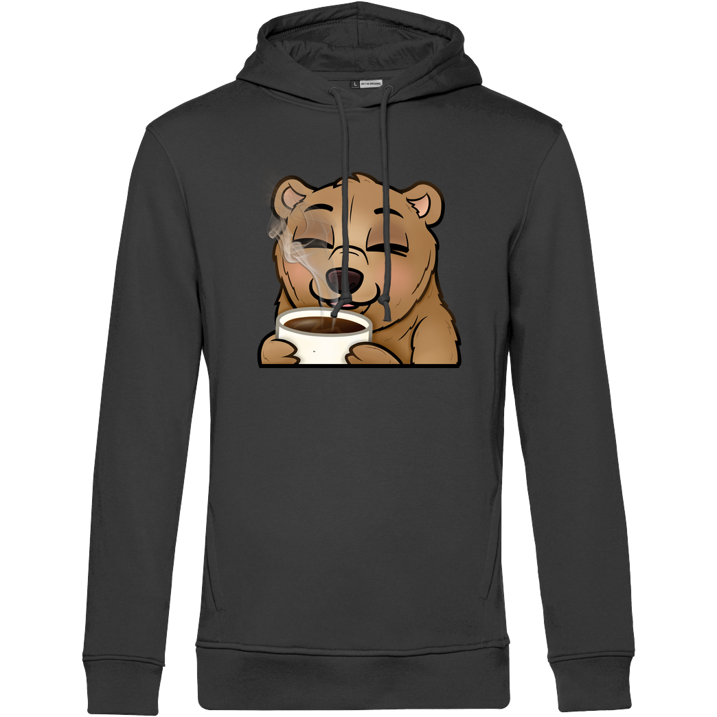Powie Powie - Kaffee Sweatshirt B&C HOODED INSPIRE - schwarz
