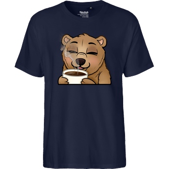 Powie Powie - Kaffee T-Shirt Fairtrade T-Shirt - navy