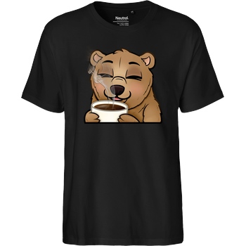 Powie Powie - Kaffee T-Shirt Fairtrade T-Shirt - schwarz