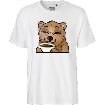 Powie Powie - Kaffee T-Shirt Fairtrade T-Shirt - weiß