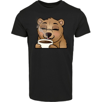 Powie Powie - Kaffee T-Shirt Hausmarke T-Shirt  - Schwarz
