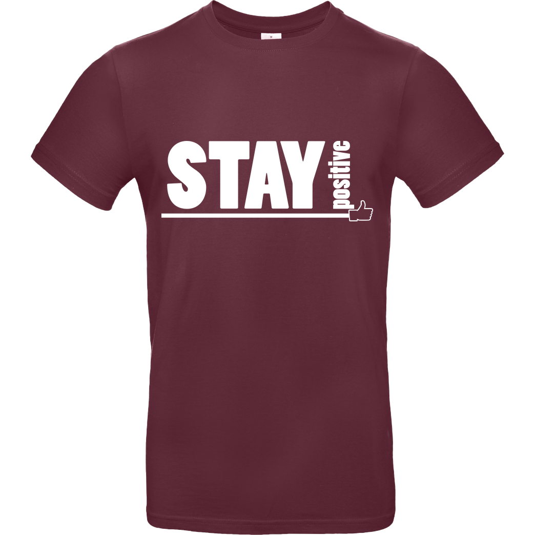 powrotTV powrotTV - stay positive T-Shirt B&C EXACT 190 - Bordeaux