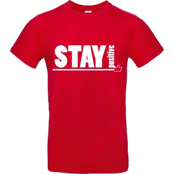 powrotTV powrotTV - stay positive T-Shirt B&C EXACT 190 - Rot