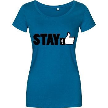 powrotTV powrotTV - stay positive T-Shirt Damenshirt petrol