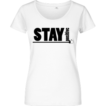 powrotTV powrotTV - stay positive T-Shirt Damenshirt weiss