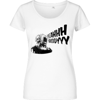powrotTV powrotTV - Yeah Buddy T-Shirt Damenshirt weiss