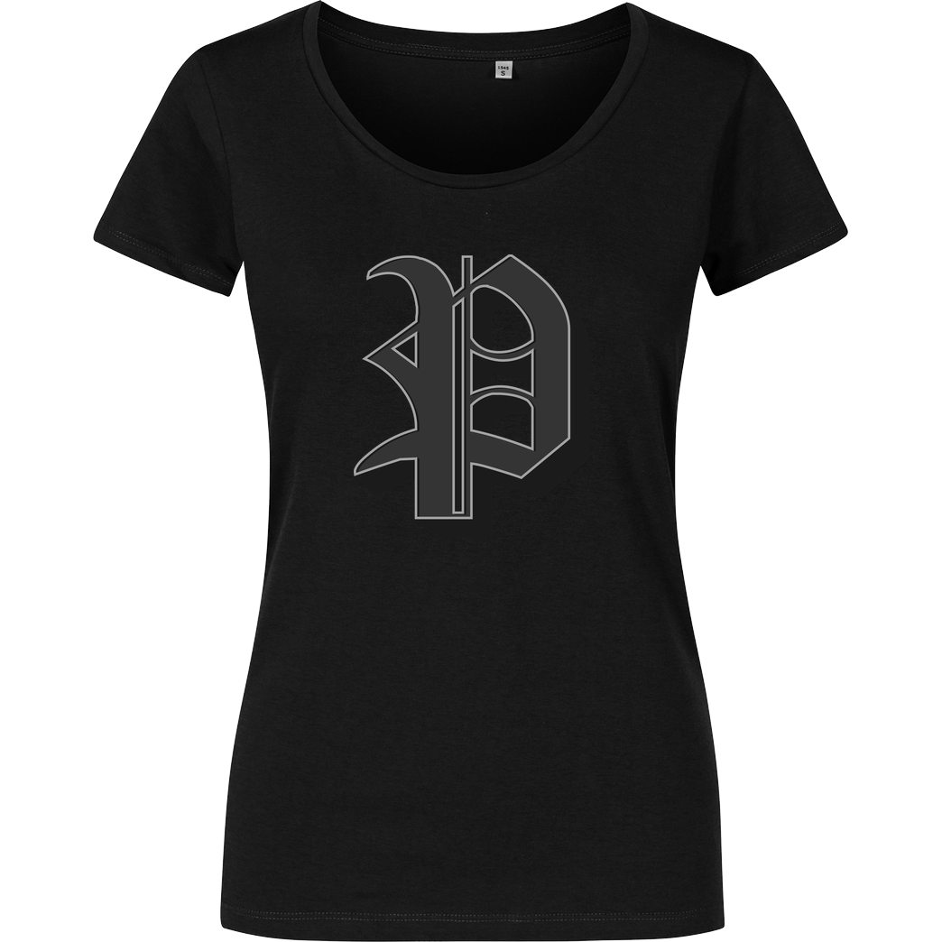 Poxari Poxari - Logo T-Shirt Damenshirt schwarz