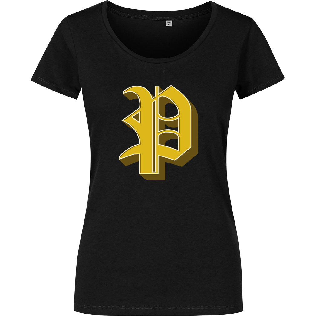 Poxari Poxari - Logo T-Shirt Damenshirt schwarz