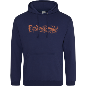 Puffreis Daddy - Front Logo - Back Mask JH Hoodie - Navy
