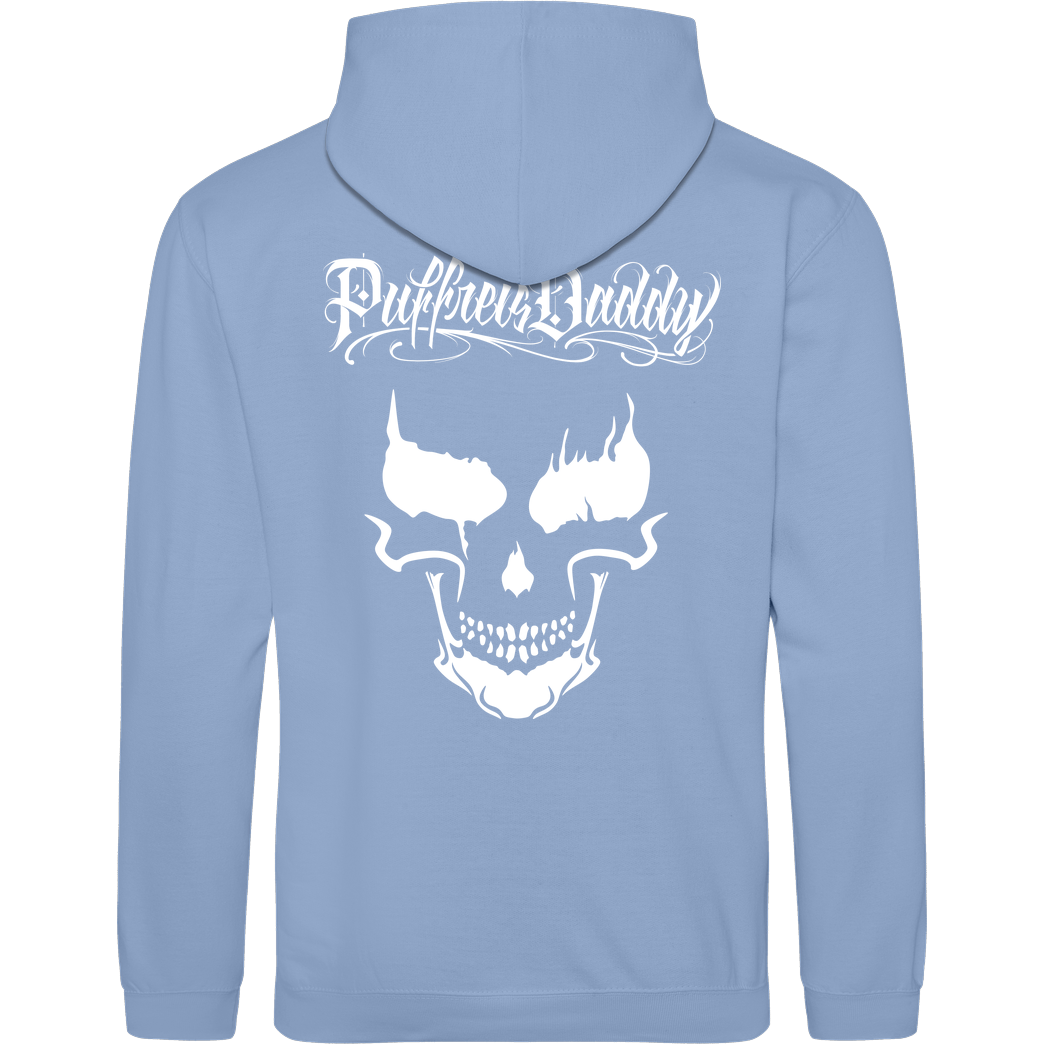 Puffreisdaddy Puffreis Daddy - Front - PD-Logo - Back Mask Sweatshirt JH Hoodie - Hellblau