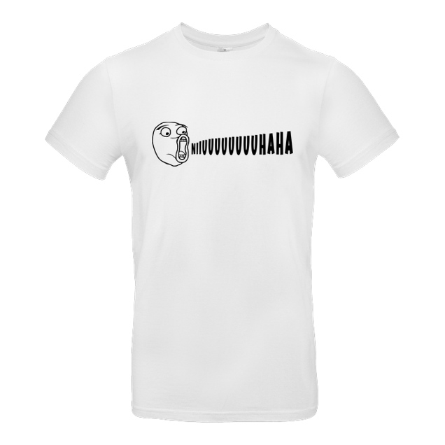 PvP - PVP - Trollface - T-Shirt - B&C EXACT 190 - Weiß