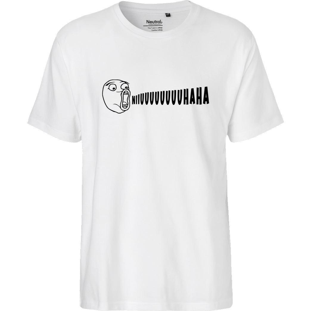PvP PVP - Trollface T-Shirt Fairtrade T-Shirt - weiß