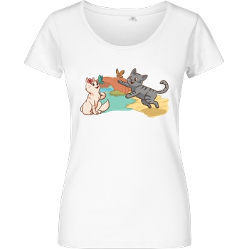 RichtigRonja RichtigRonja - Chovy&Nala T-Shirt Damenshirt weiss