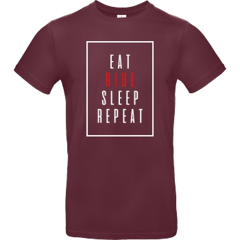 Ride-More Ridemore - Eat Sleep T-Shirt B&C EXACT 190 - Bordeaux
