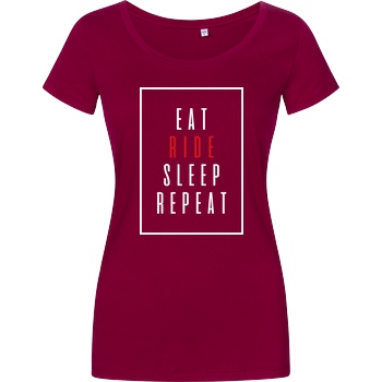 Ride-More Ridemore - Eat Sleep T-Shirt Damenshirt berry