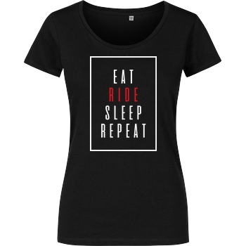 Ride-More Ridemore - Eat Sleep T-Shirt Damenshirt schwarz