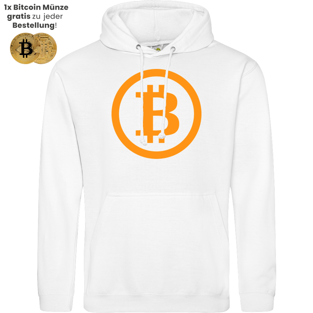 None Robyn HD - Bitcoin Emblem white Sweatshirt JH Hoodie - Weiß