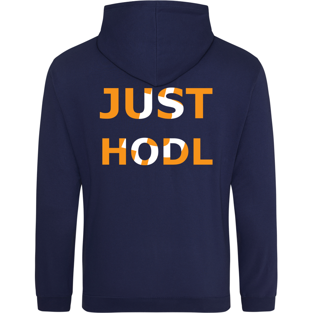 RobynHD Robyn HD - Just Hodl Bitcoin Sweatshirt JH Hoodie - Navy