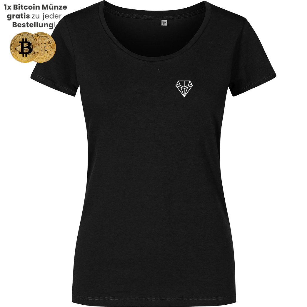 RobynHD Robyn HD -  Simple One - Logo gestickt T-Shirt Damenshirt schwarz