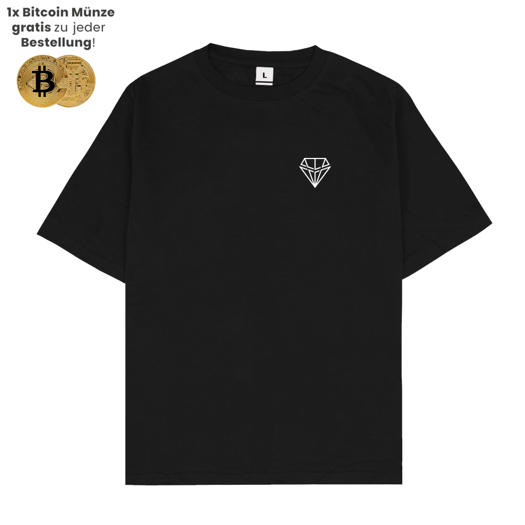 RobynHD Robyn HD -  Simple One - Logo gestickt T-Shirt Oversize T-Shirt - Schwarz