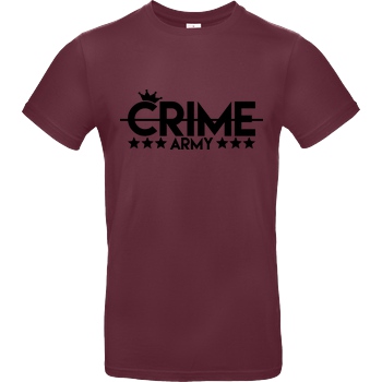 Sandro Crime SandroCrime - Crime Army T-Shirt B&C EXACT 190 - Bordeaux