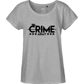 Sandro Crime SandroCrime - Crime Army T-Shirt Fairtrade Loose Fit Girlie - heather grey
