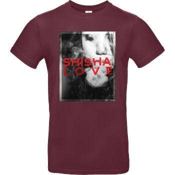 schmittywersonst schmittywersonst - Love Shisha T-Shirt B&C EXACT 190 - Bordeaux