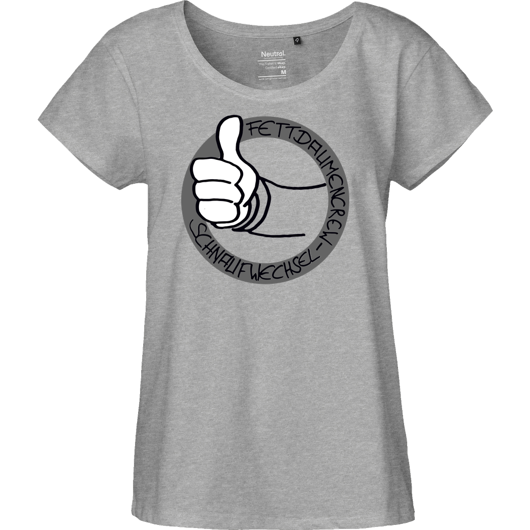 Schnaufwechsel Schnaufwechsel - Logo T-Shirt Fairtrade Loose Fit Girlie - heather grey
