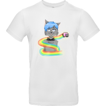 Selbstgespräch Selbstgespräch - Nyan T-Shirt B&C EXACT 190 - Weiß