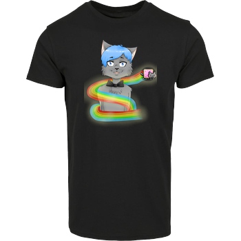 Selbstgespräch Selbstgespräch - Nyan T-Shirt Hausmarke T-Shirt  - Schwarz