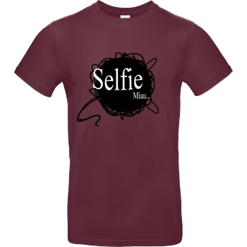 Selbstgespräch Selbstgespräch - Selfie T-Shirt B&C EXACT 190 - Bordeaux