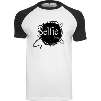 Selbstgespräch Selbstgespräch - Selfie T-Shirt Raglan-Shirt weiß