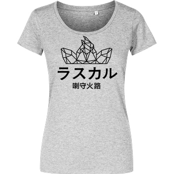 Sephiron Sephiron - Japan Schlingel Block T-Shirt Damenshirt heather grey