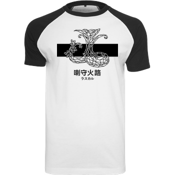 None Sephiron - Mokuba 01 T-Shirt Raglan-Shirt weiß
