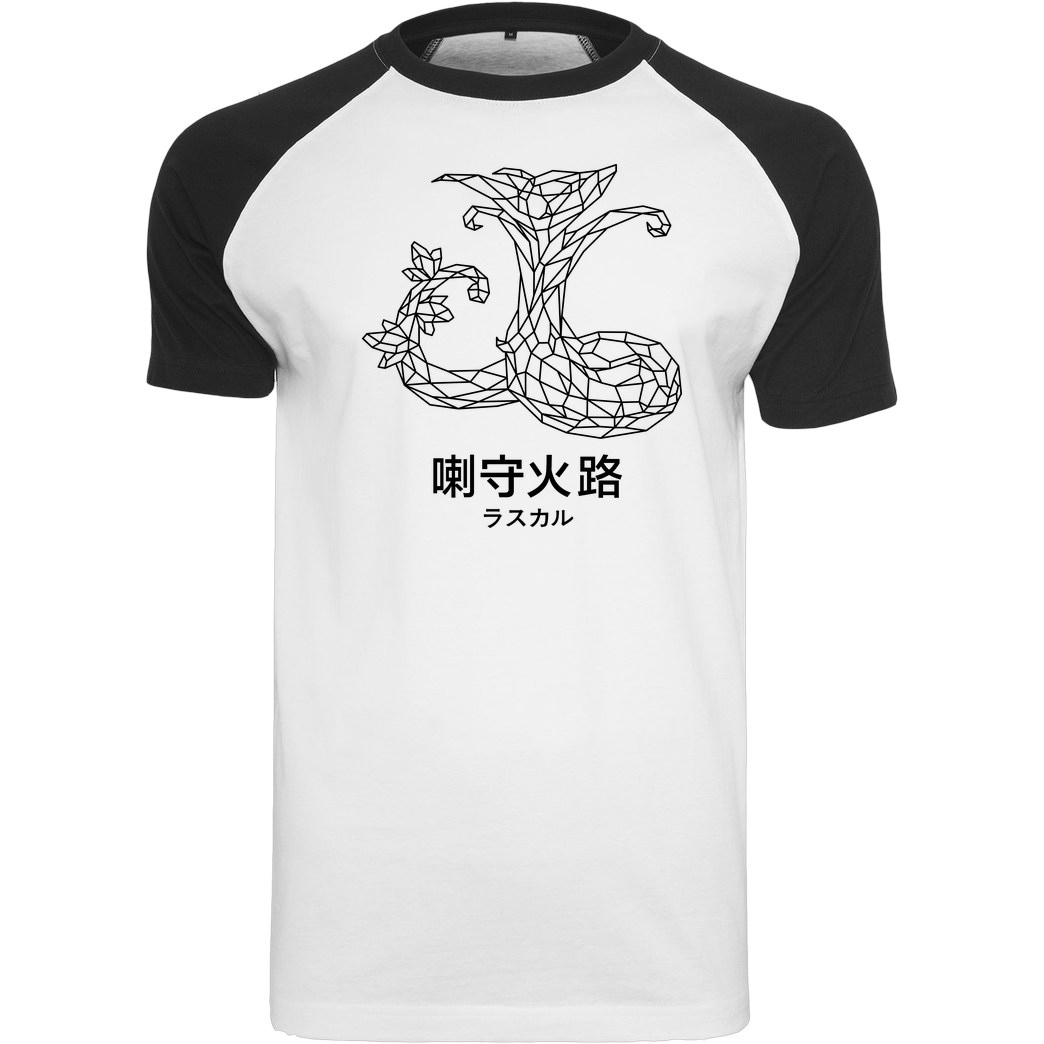 None Sephiron - Mokuba 02 T-Shirt Raglan-Shirt weiß