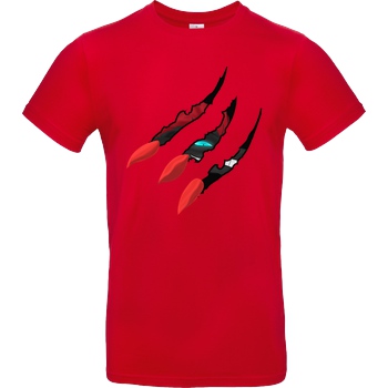 Sephiron Sephiron - Schlingel Klaue T-Shirt B&C EXACT 190 - Rot