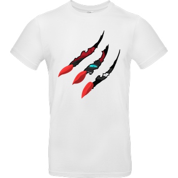Sephiron Sephiron - Schlingel Klaue T-Shirt B&C EXACT 190 - Weiß