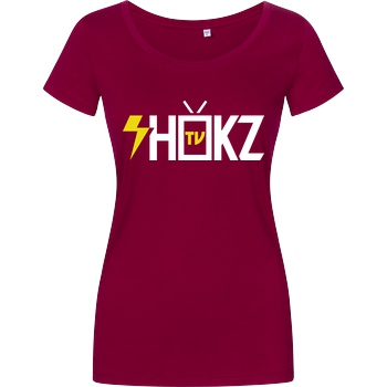 shokzTV shokzTV - Logo T-shirt T-Shirt Damenshirt berry
