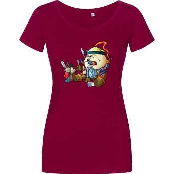 shokzTV shokzTV - Tusk with penguin T-shirt T-Shirt Damenshirt berry